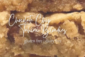 Chocolate Chip Tahini Blondies